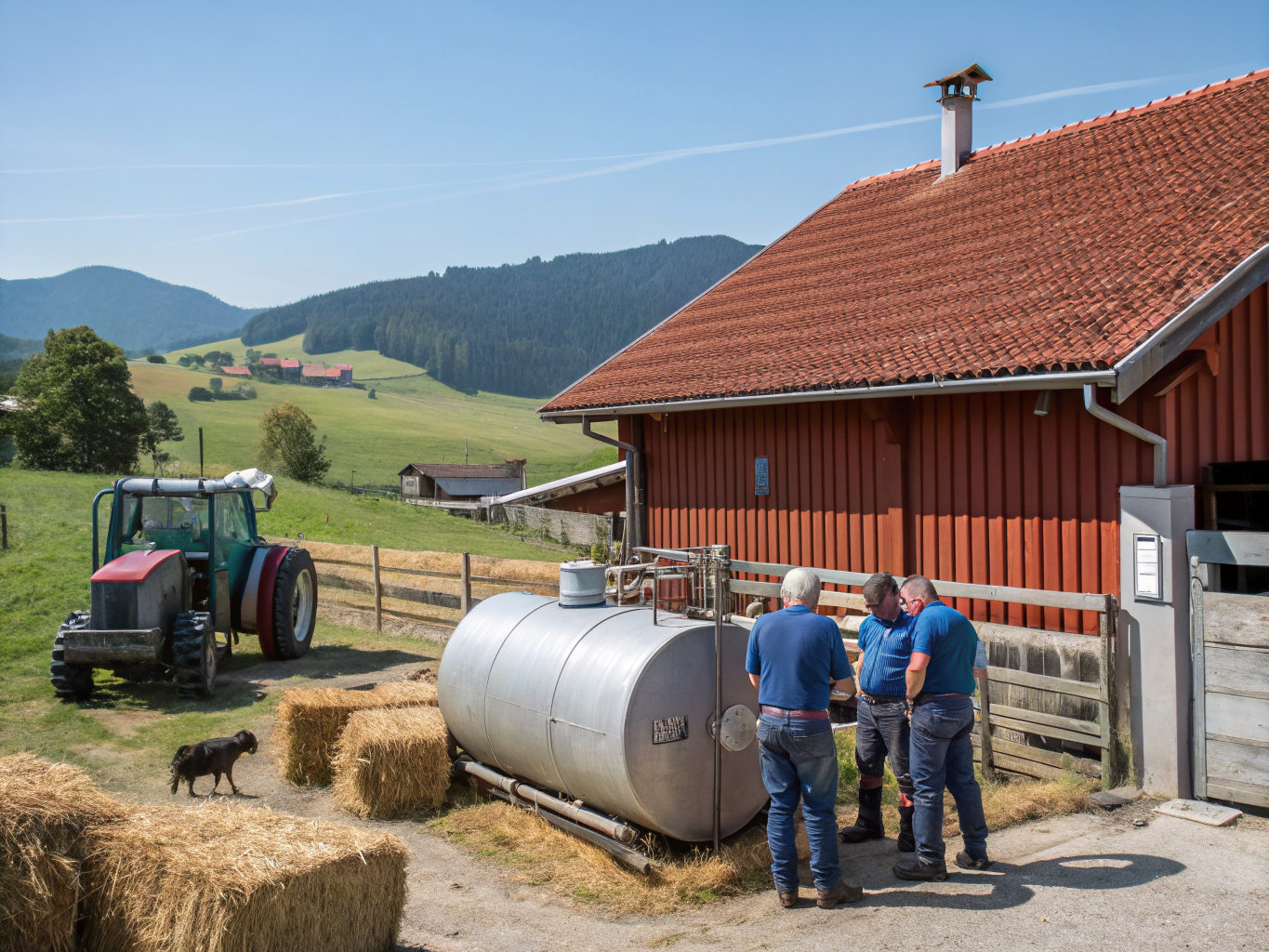 Hofansicht und Außenbereich der Landwirtschaft Herbert Sturm in Aufhausen-Triftlfing